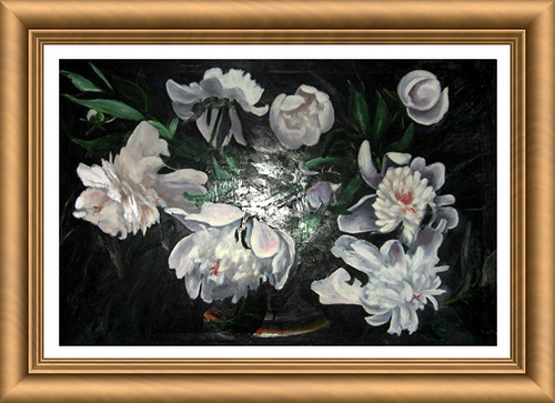 Peonies in classic style